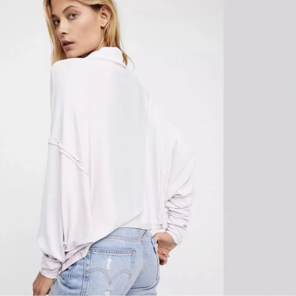 NWT Free People Alameda Pull Over Lilac M - Picture 3 of 8